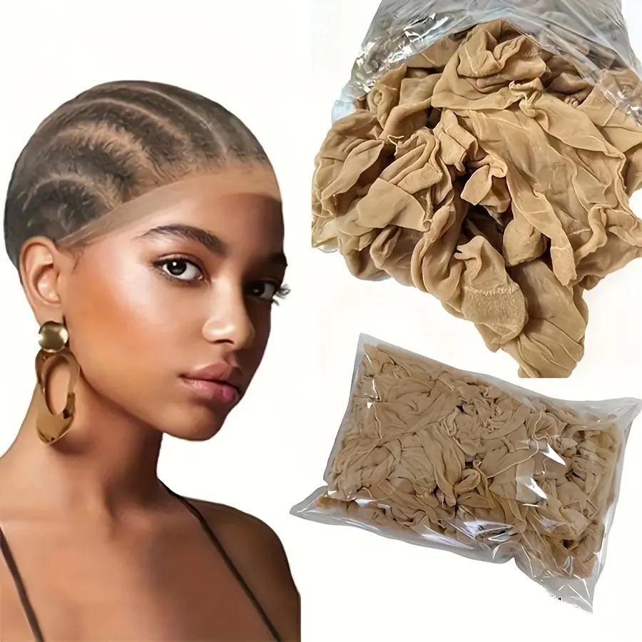 [20-100pcs Ultra Thin Wig Caps] 20-100pcs Ultra Thin Sheer Wig Caps - Hd Scking Cap with Stretchy Nylon Mesh for Weave, Breathable, Invisible, and Comfortable Hair Net - Perfect for Hair Extensions and Wigs