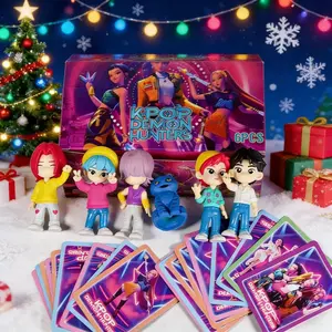 6-Piece Male Group Doll Set Stage Tiger Star Figure Anime Model Toy Display, Ideal Holiday Gift for Family & Fans