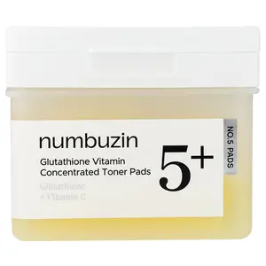 Numbuzin No.5 Glutathione Vitamin Concentrated Toner Pads, 70 Pads, 6.08 fl oz (180 ml)