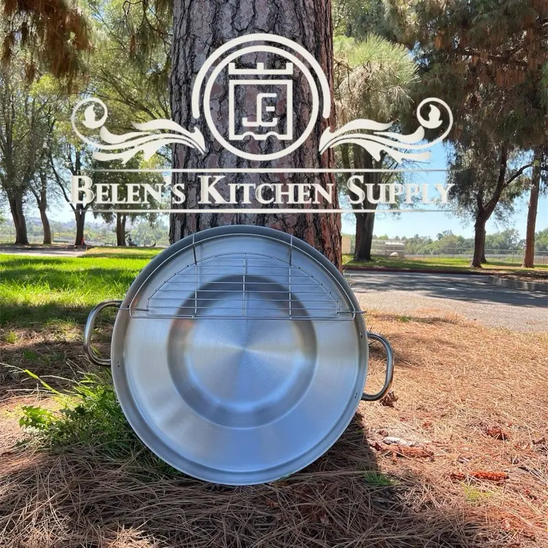 Disco comal para freír de acero inoxidable 22”in. Comal para enchiladas Comal para discada disco de arado disco para pescado