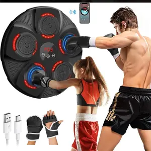 Maquina de Boxeo Musical Pared Smart Music Boxing Machine - Wall Mounted Music Punching Pad for Kids with Boxing Glove, Compact and Resilient Design