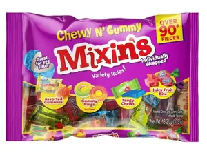 Colombina Mixins Chewy N' Gummy Candy Variety Pack, Individually Wrapped Gummies and Chews, Ideal For Party Favors, 13.2oz (Pack of 1)