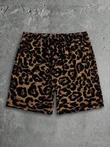 Men's Fashion Leopard Print Casual Shorts, Perfect for Work and Travel, Ultimate Comfort for Daily Wear, Stylish and Versatile