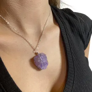 Amethyst Wire Wrap Necklace