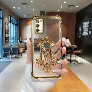 Suitable for [Galaxy Note20] high-end phone case🥰，Features a premium-look printed design—not actual 3D diamond studs，Choose from any of the 26 letters. YM99