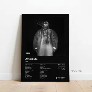 Yeat - AfterLyfe -  Album Cover - Hip Hop Wall Art -  Album Print - Yeat Poster -  Album Poster - Yeat Rapper Print, (frame not included)