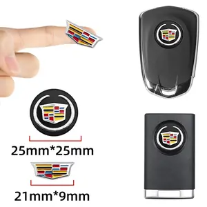 21mm/25mm Car Key Emblem Stickers, Auto Door Keyhole Logo Decal, for Cadillac Models, Durable PVC Material, Easy Installation