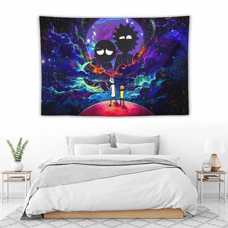 Movies Rick And Morty Tapestry, Wall Decoration Suitable for Bedroom, Living Room And Dormitory. 40 X 60 Inches