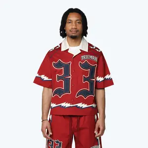 Oversized Triumph S/S Woven Shirt - Syrah