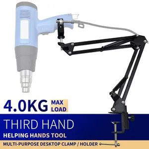 360 Degree Rotating Hot Air Gun Stand, Heavy Duty, 4kg Load Capacity, Adjustable Height Angle, Precision Welding Tool, DIY Electronics Repair