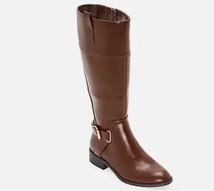 St. John's Bay Women's Size 7.5 M, Roslyn Wide Calf Stacked Heel Riding Boots