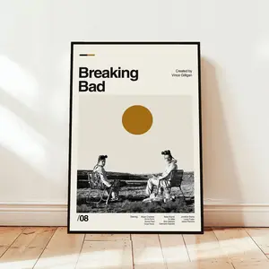 Breaking Bad Poster | Movie Poster | Midcentury Modern Art | Minimalist Art | Vintage Print | Retro Modern Poster