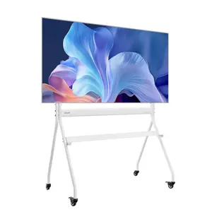 VEVOR Rolling TV Stand,  , Mobile TV Cart for 35-100 Inch LED/LCD/OLED Flat/Curved TVs, Portable Monitor Stand with Wheels Hold up to 198 lbs for Living Room, Bedroom, Office, Outdoor, Max VESA 800x600mm