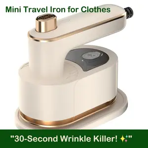 Mini Travel Iron for Clothes, Portable Handheld Iron Steam with Dry And Wet Ironing for Home Business Clothing(50ml Water,40W) Garment Steamer