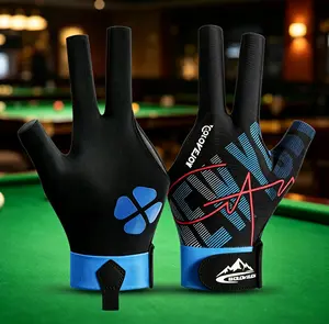 Billiard Gloves for Men & Women Half Finger Pool Glove, High Elasticity & Breathable, Professional Snooker Glove for Cue Sports