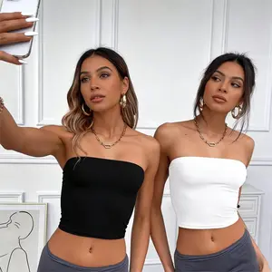 VVZ 2026 Summer Strapless Tank Top for Women - Flattering Summer Outerwear Option - Womenswear Bridal Style