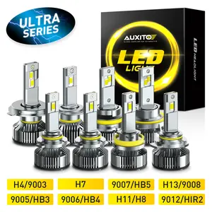 【Built-in intelligent IC driver】60000LM AUXITO H11 H9 H8 H4 H7 9005 9006 9007 9012 D1S D2S D3S D4S D5S LED Bulbs Fog Light Bulbs, 900% Brightness 6500K Cool White, CSP LED Chips Fog Lamps Replacement, Play and Plug, Pack of 2