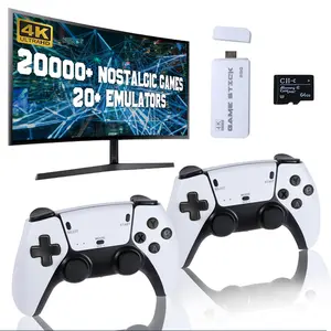Game Stick Retro Wireless Console with 26 Emulators HDMI Output 64GB TF Card & Dual Controllers for Gamers of All Ages