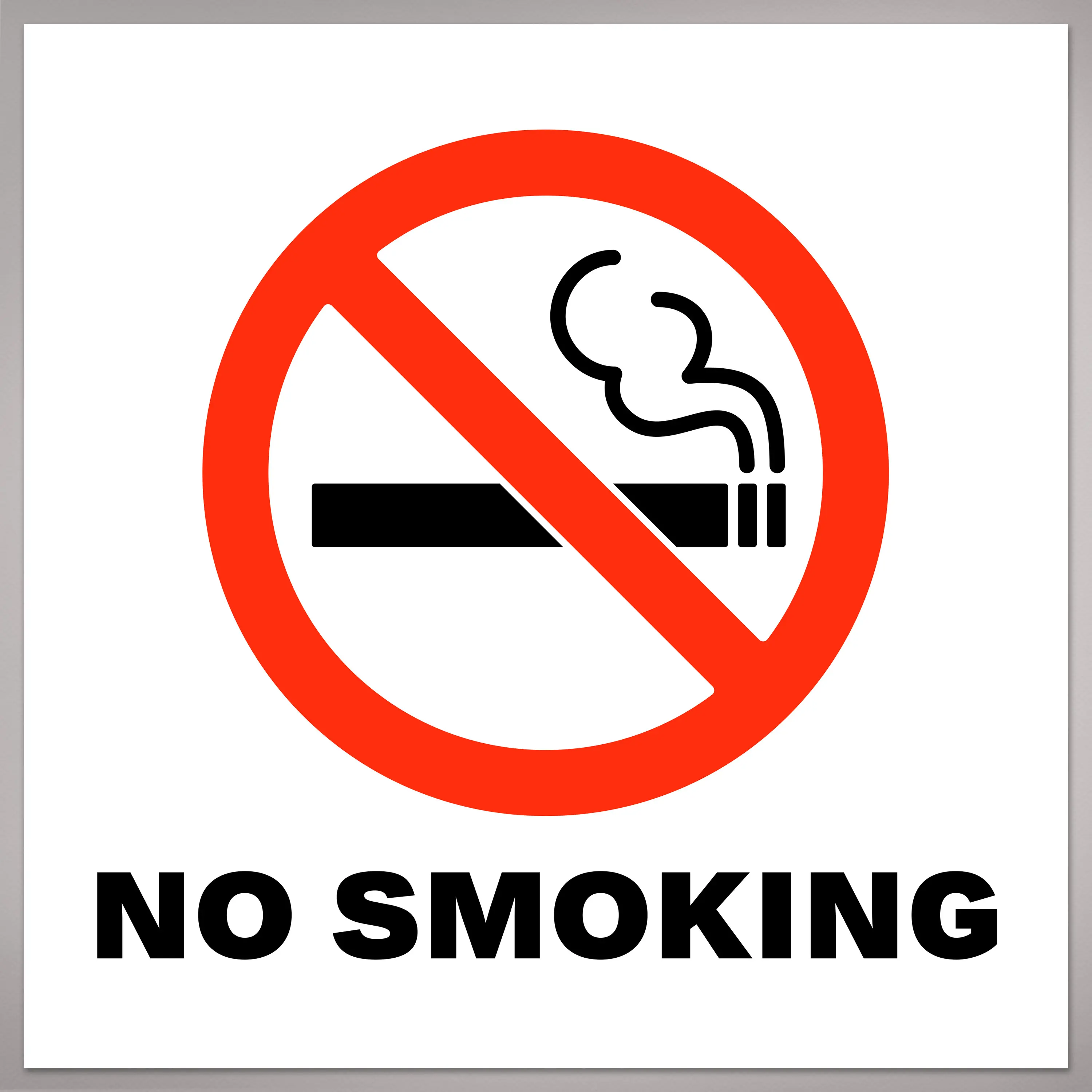 Avery No Smoking Symbol Sign Label Stickers, Waterproof, UV Resistant, Preprinted, 4" x 4", 8 Stickers