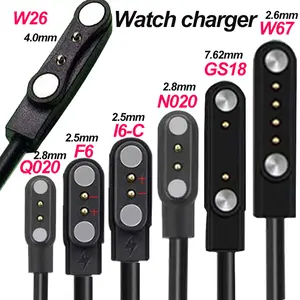 Universal Smart Watch Magnetic Suction Charging Cable - 2-Pin, 4-Pin USB Wearable Accessories for W67, N020, W26, Q020, F6, GS18, I6-C
