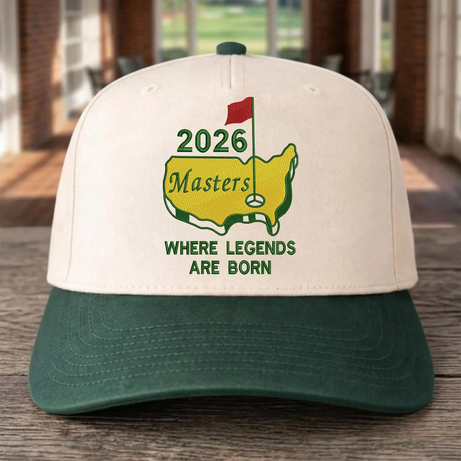 2026 Masters Visor | Embroidered Logo 2026 Masters Peach Hat main image 3