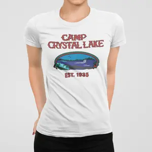Camp Crystal Lake T-Shirt, Friday The 13th Horror Movie Shirt, Vintage 80s Camp Crystal Est 1935