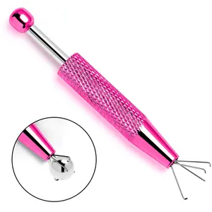 Hot Pink Piercing Ball Grabber Tool 2.48 Inch Length