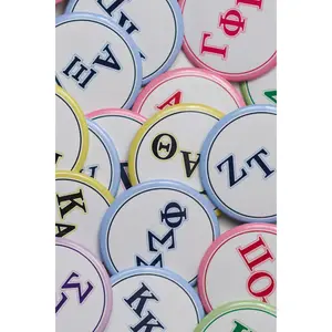 Greek Letter Sorority Button 3 Inch Individual Sorority Button for Sorority Events and Gifts