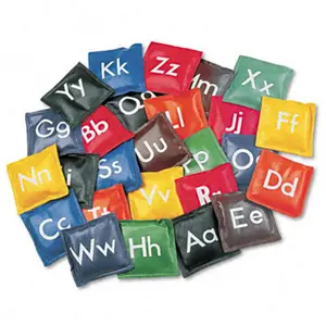 212 MAIN Alphabet Bean Bag Set - Vinyl, Small Size, Random Assortment of Colors, 26 per Set