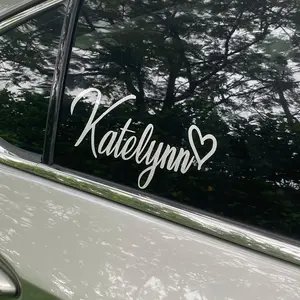 High-Quality Waterproof Sunproof Car Stickers, Katelynn Letter Decals for Cars Motorcycles Bikes Electric Vehicles, Durable Decoration, Vinyl Waterproof Decals, Car Decorative Sticker