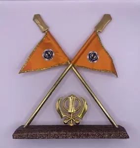 Double Khanda Flag Stand