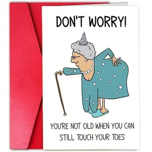 Funny Birthday Card for Women, Friendship Cards, Fun Party Cards, Humorous Aging Cards for Friends, Sisters, Family, Wife, 50th, 60th, 70th, 80th, 90th Birthday Gift