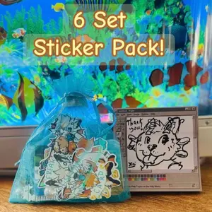 Koi Card Stickers - Unique Koi Fox Design For Collectors And Furries