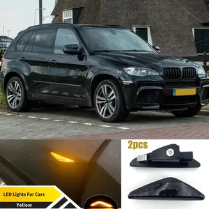 🔥💡 1 Pair Smoked Lens LED Sequential Side Marker Lights | Fits BMW X3 F25 X5 E70 X6 E71 E72 ✅ Plug&Play 3X Brighter
