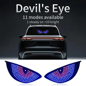 Car LED Devil Eye Lights, Rear Decorative Lamp for Trucks, Atmosphere Lighting, USB Powered, Perfect Gift