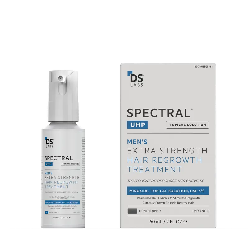 DS Laboratories Spectral.UHP Men's Extra Strength Hair Regrowth Treatment with Minoxidil 5% - FDA Approved & Clinically Proven