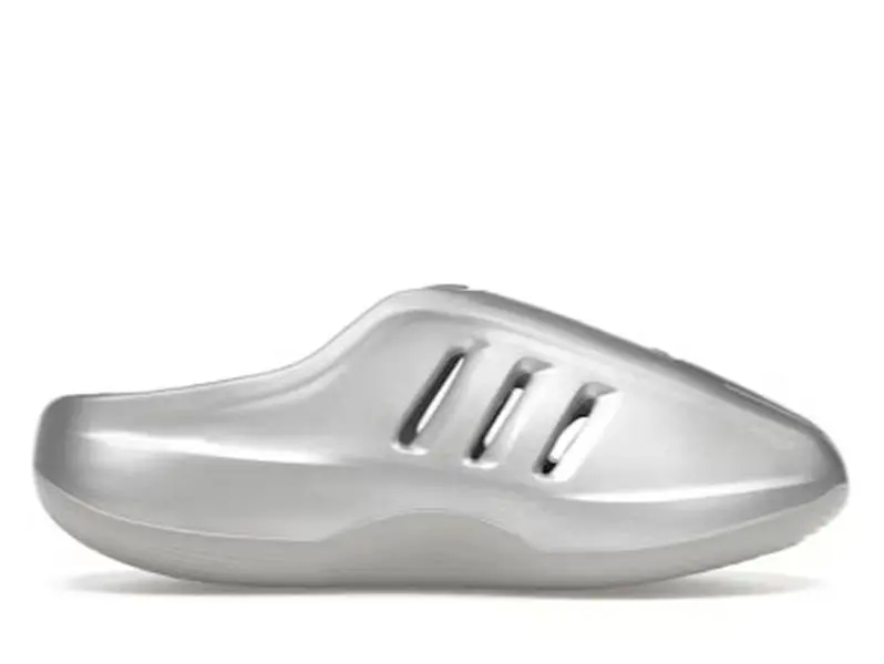 adidas adiFOM IIInfinity Mule Metallic Silver - Slip-On Shine Lifestyle Mule