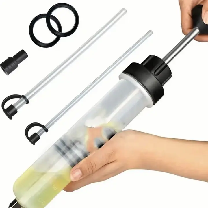 200CC Manual Fluid Extractor Pump, for Automotive Car Maintenance Repair, Universal Oil Fluid Extractor Tool, Leakproof Hose Design for Brake Oil Fuel Injector Liquid Transfer