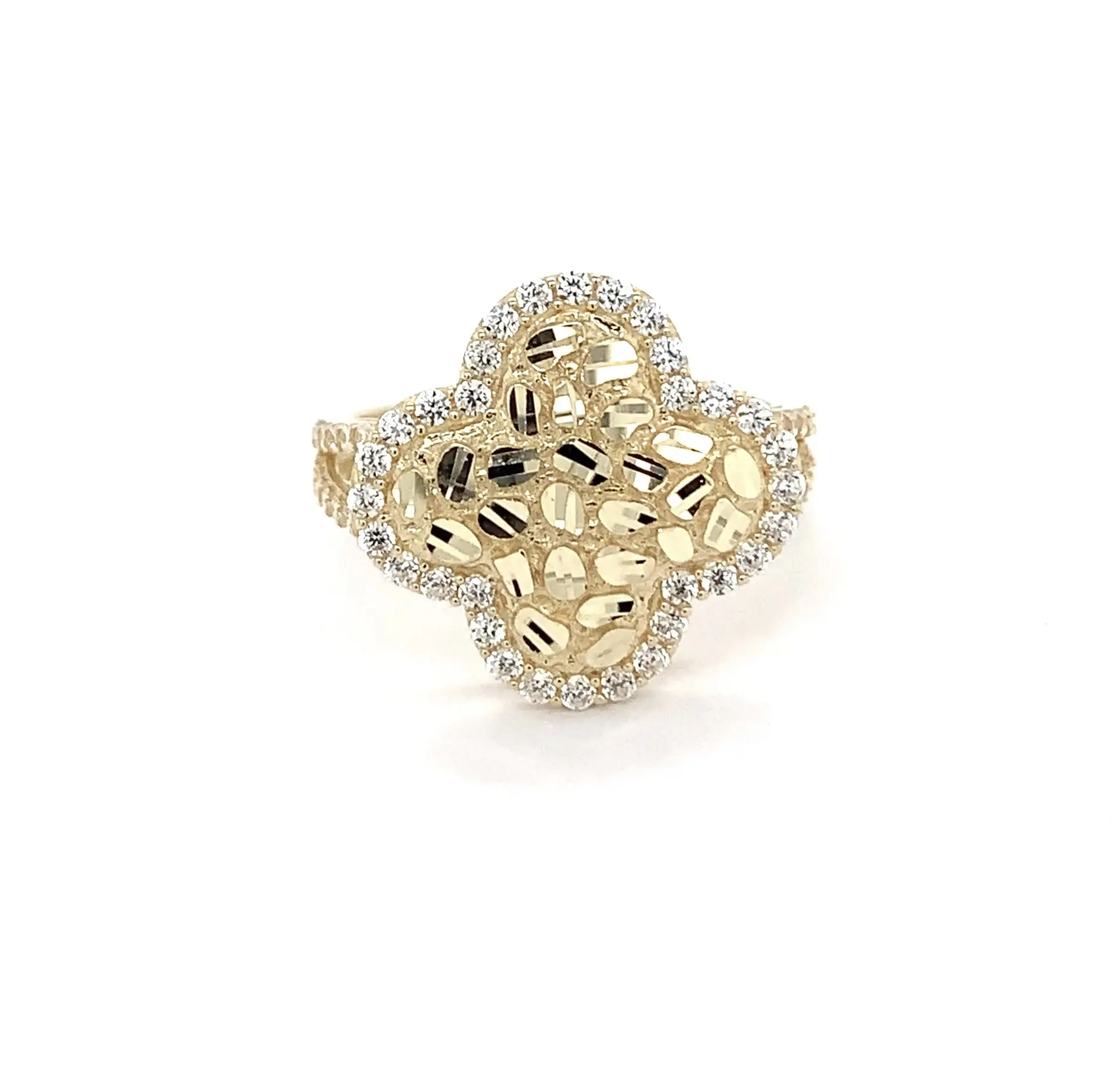 14K Gold Women's Heart Nugget Ring