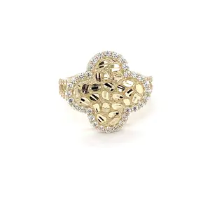 14K Gold Women's Heart Nugget Ring