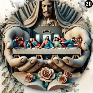 "Last Supper" Aluminum Sign - Religious Wall Art Decor