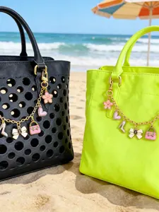 Women's Personalized Bag Accessories, Girly Purse Accessories, High Heel & Purse Pattern Charm, Phone Earphone Case, Backpack Cup Keychain, Daily Use Gift, Accessories For Bags