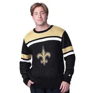 Football Fan Shop Officially Licensed NFL Starter by Carl Banks L/S Sweater - Saints
