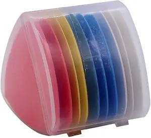Triangle Tailors Chalk 10Pcs HB Hardness Fabric Markers for Quilting Sewing Supplies in Blue Red White Yellow