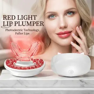 LED Red Light Lip Plumper Device for Women – Rechargeable Lip Plumper with Collagen-Boosting Therapy, Non-Invasive Lip Enhancement Tool, Perfect Lip Plumper Gloss Alternative & Intimate Gifts for Women