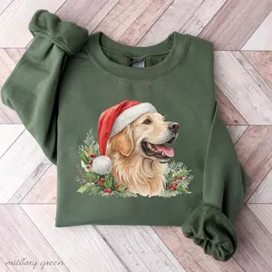 [Christmas Unisex Shirt] Golden Retriever Christmas Shirt, Dog Christmas Shirt, Golden Mom Tshirt, Gift for Dog Lover, Holiday Sweater, New Year Shirt, Xmas Tee, Gift for Friends and Women - TShirt, Sweatshirt, Hoodie For Women And Men