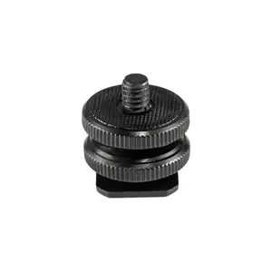 1 Pcs Camera Hot Shoe Mount to 1/4"-20 Tripod Screw Adapter Flash Shoe Mount for DSLR Camera Rig