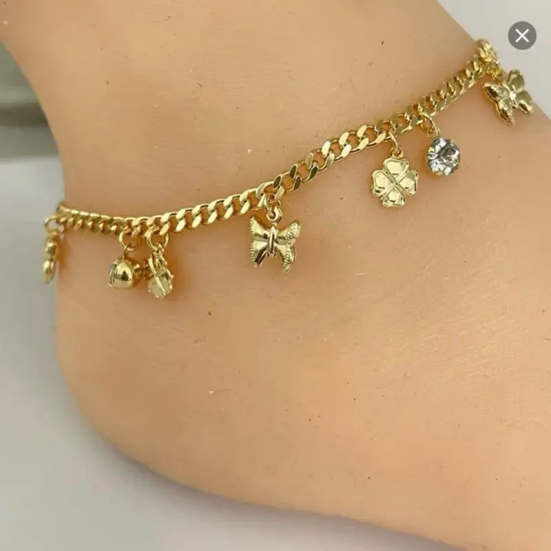 14k Gold Plated Anklet 9” inches