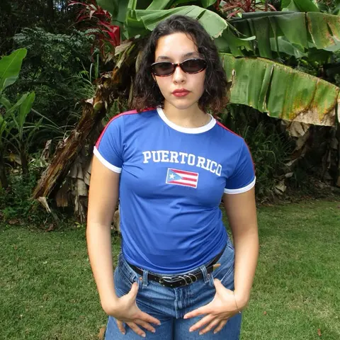 Puerto Rico Y2K Top, Y2K Top De Puerto Rico, Womenswear Top Summer Fit Casual Slim