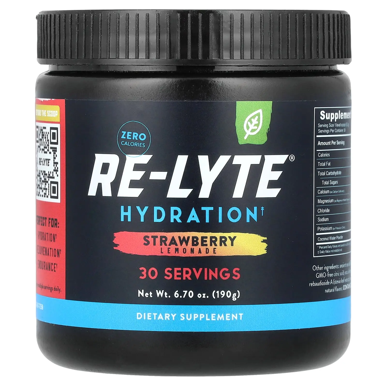 Redmond Re-Lyte® Hydration, Strawberry Lemonade, 6.7 oz (190 g) Redmond Re-Lyte® Hydration, Strawberry Lemonade, 6.7 oz (190 g)